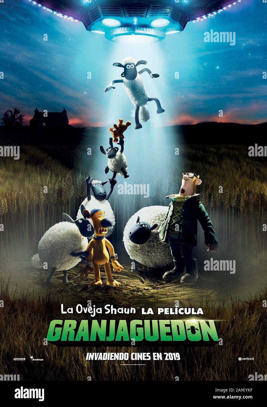 Shaun The Sheep Farmageddon Película 9.5-Inch Lu-La Alien Nuevo