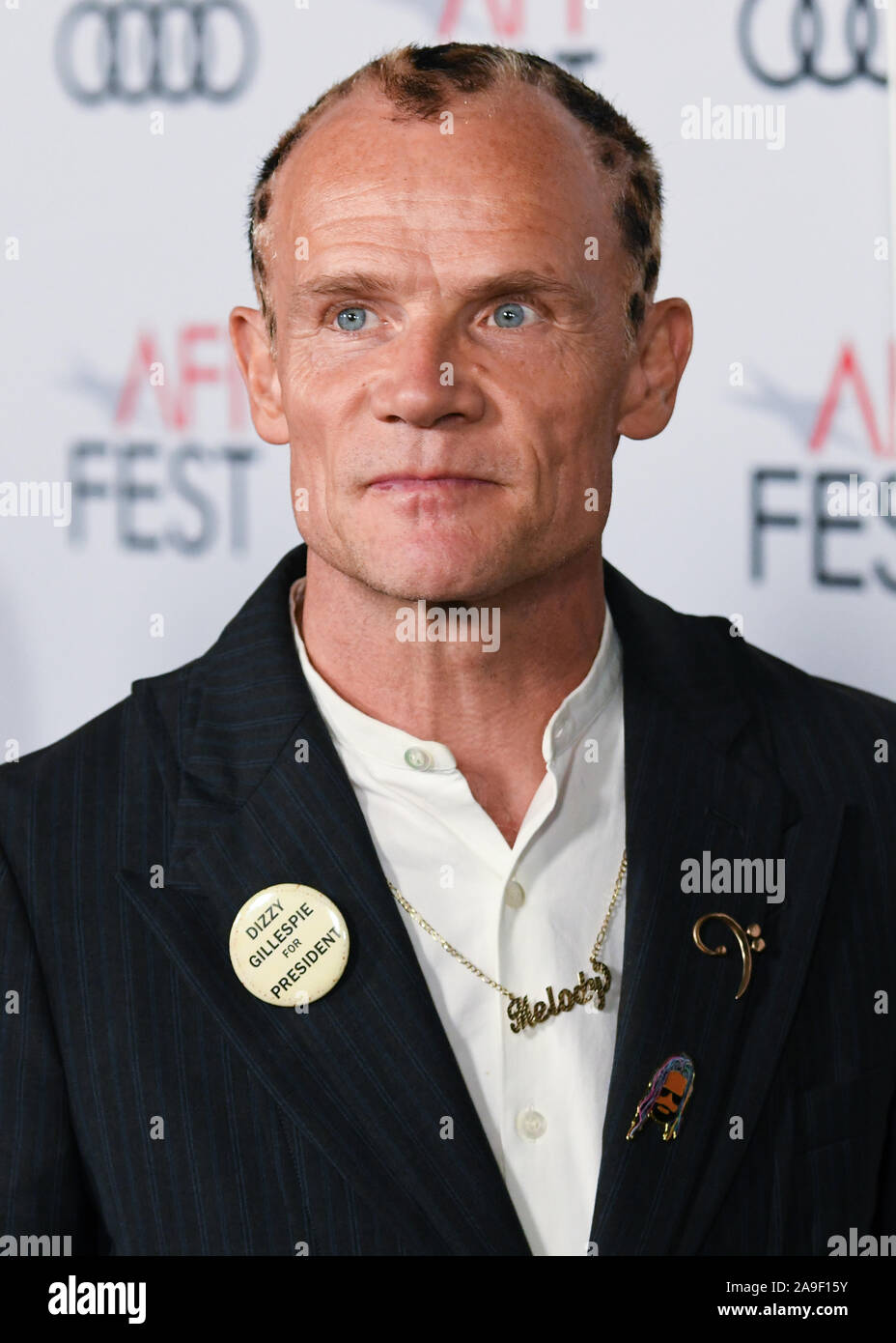 November 14, 2019, Hollywood, California, USA: Flea (Michael Peter Balzary) attends AFI FEST 2019 Presented By Audi â€“ ''Queen & Slim'' Premiere. (Credit Image: © Billy Bennight/ZUMA Wire) Stock Photo