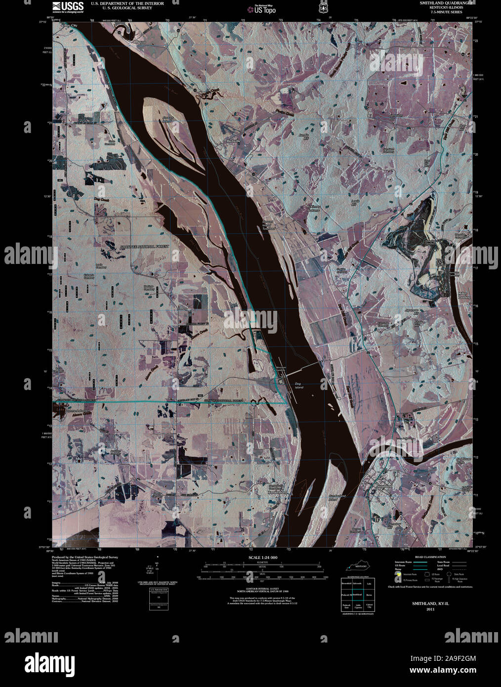 Map of smithland hires stock photography and images Alamy