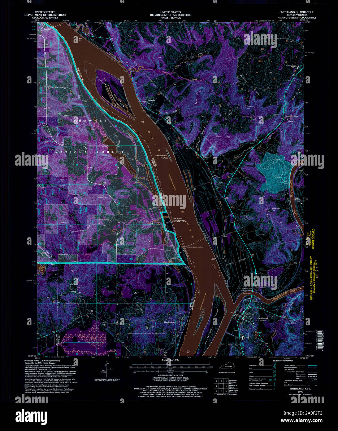 Map of smithland hi-res stock photography and images - Alamy