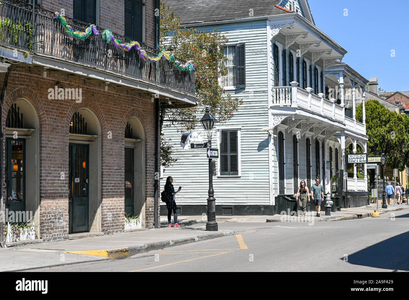 French quarter in New Orleans. This historic district is a major