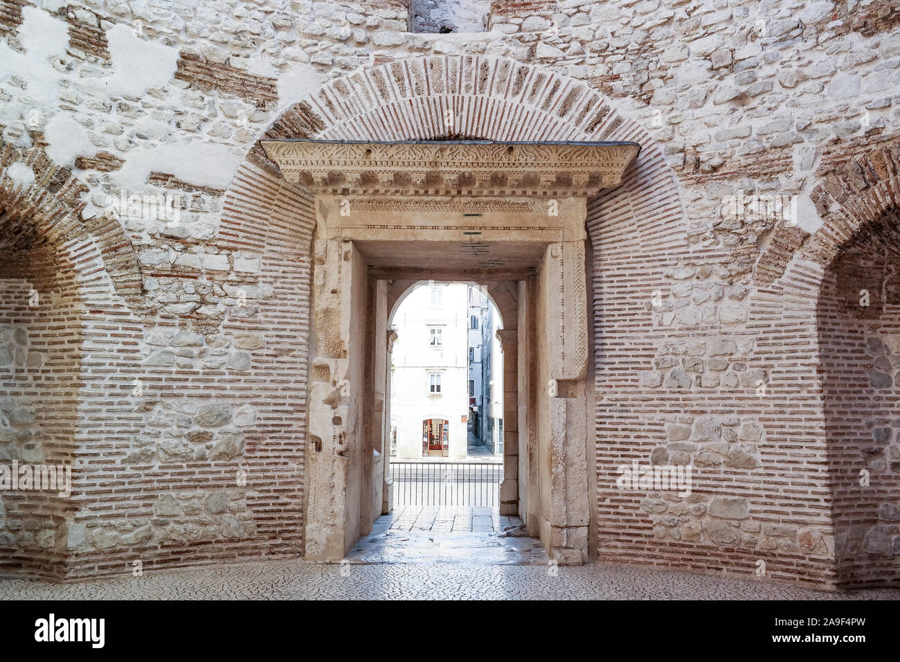 The Vestibule at Diocletian's Palace, Split, Croatia Stock Photo