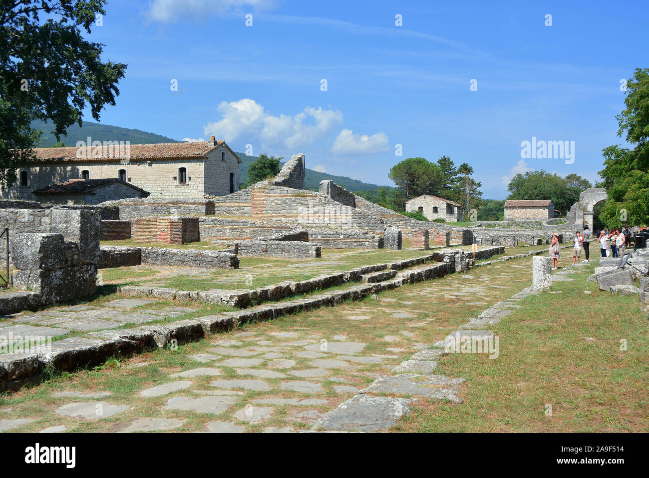 Sepino, Molise, Italy. Altilia the archaeological site located in Sepino, in the province of Campobasso. The name Altilia indicates the Roman city. Stock Photo