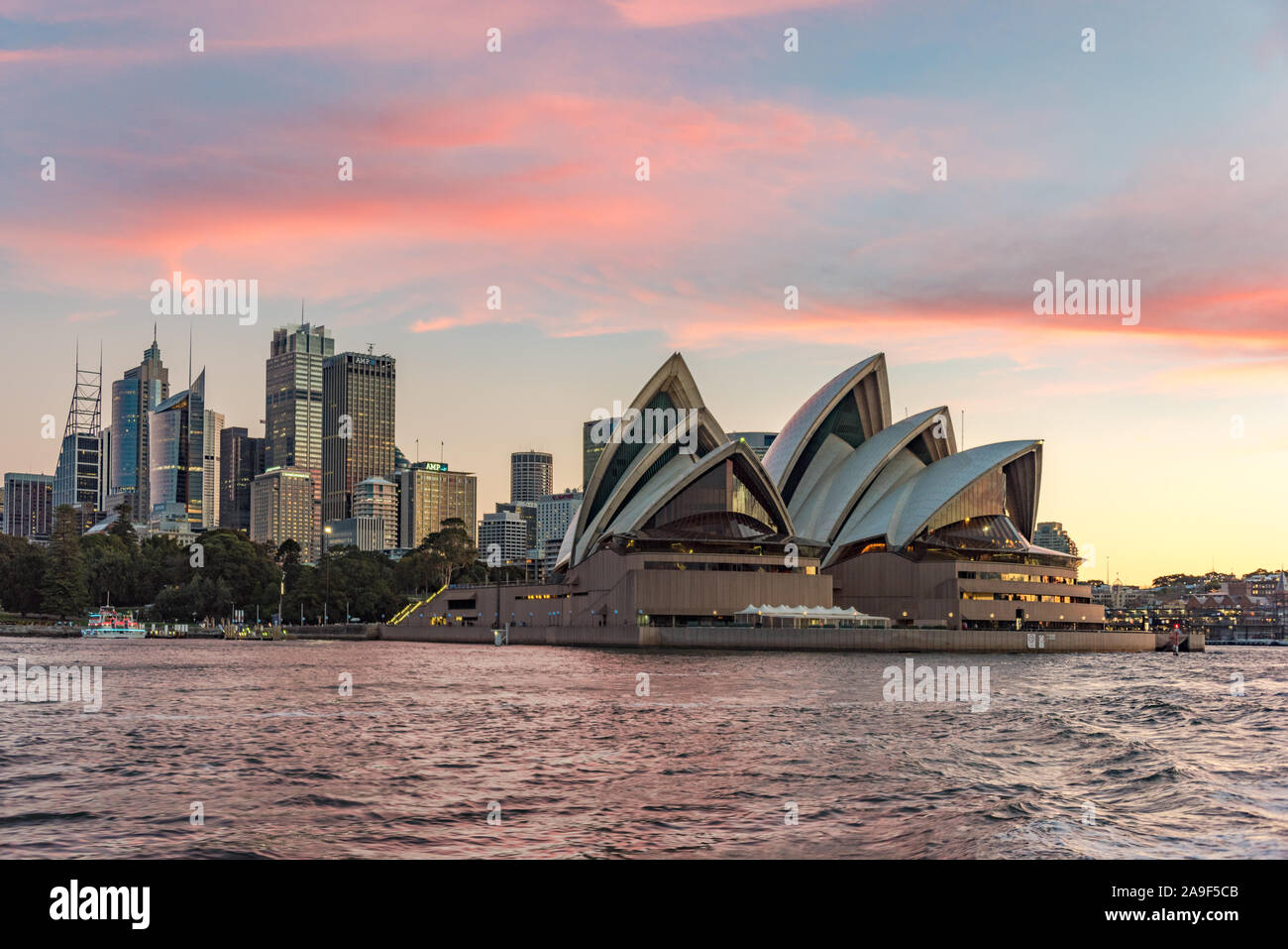 Sydney Australia June 11 16 Sydney Cityscape At Sunset With Colorful Sky On The Background Stock Photo Alamy