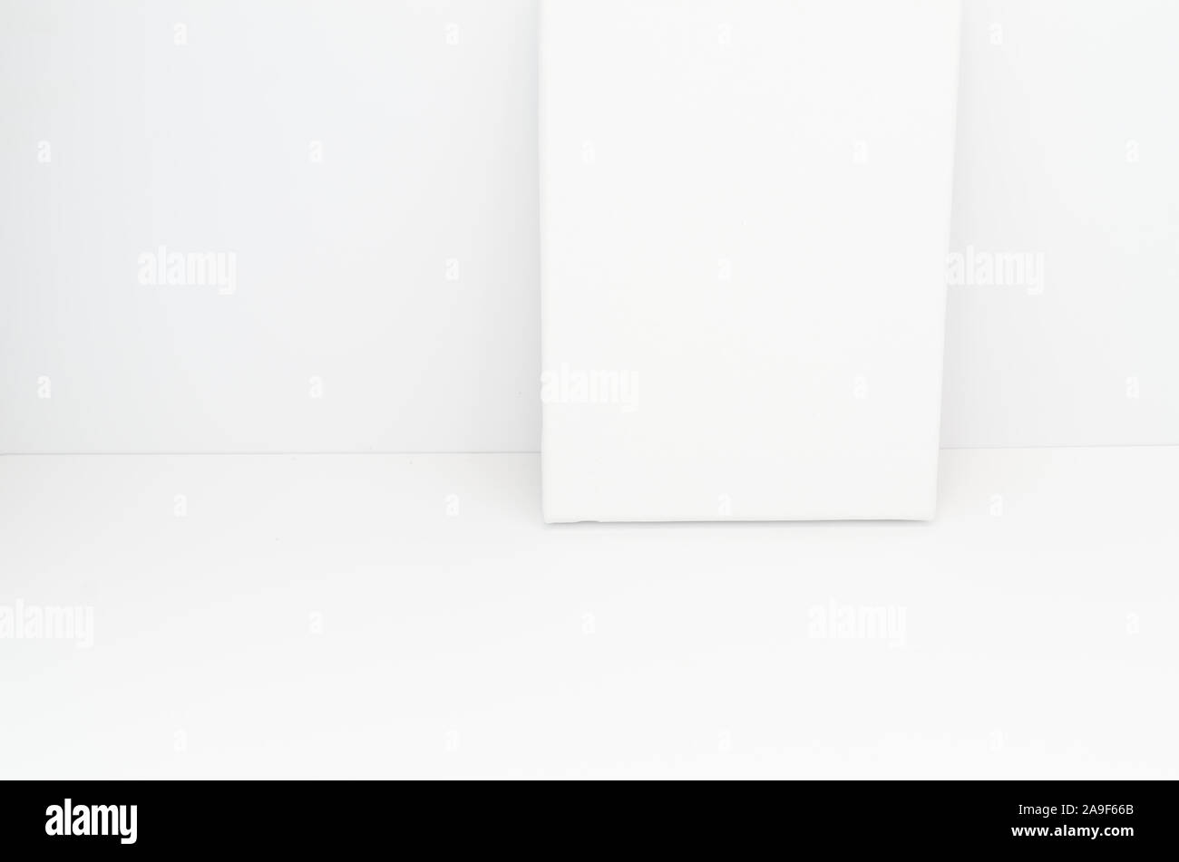 white canvas and white wall surface Stock Photo