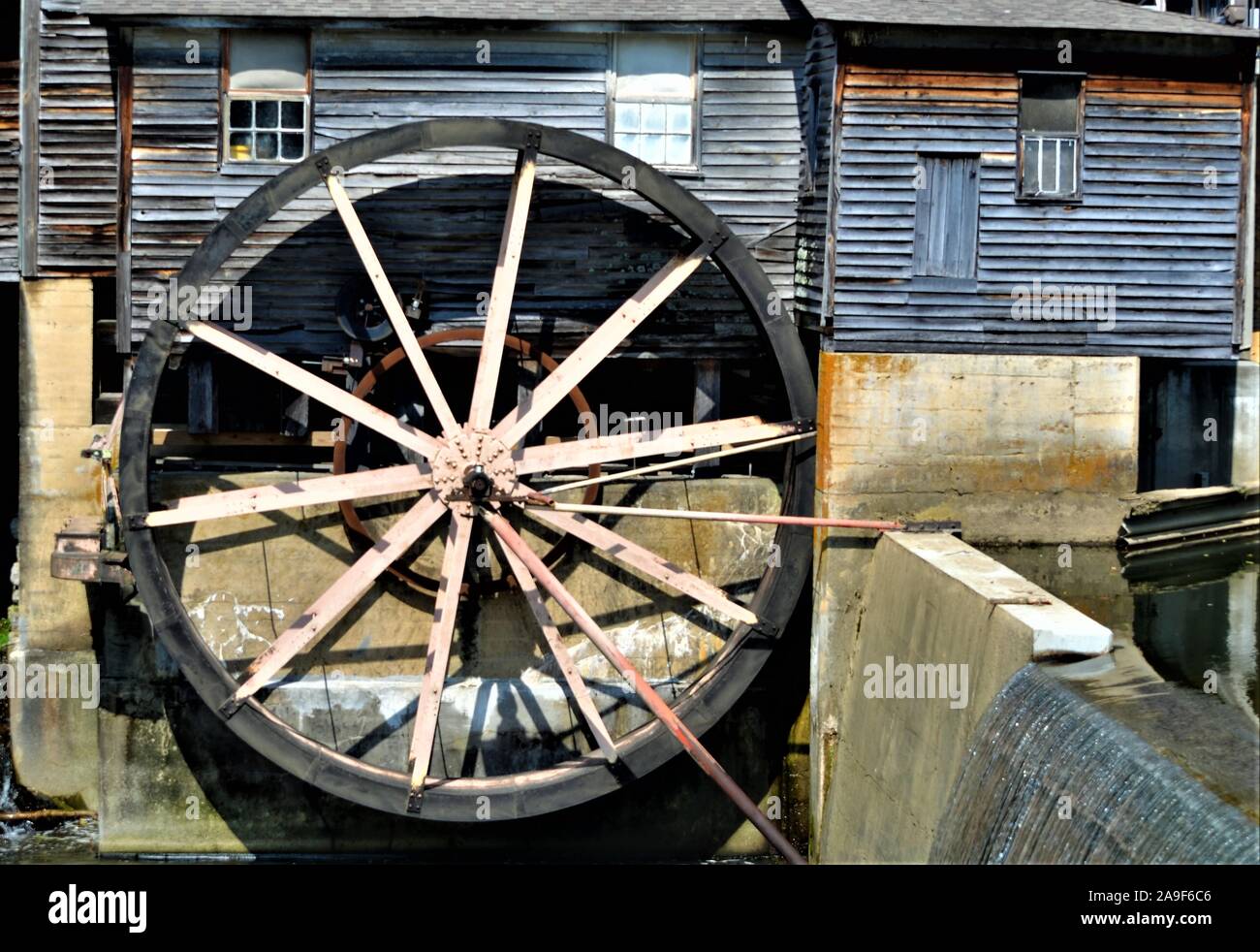 Water wheel at mill Stock Photo