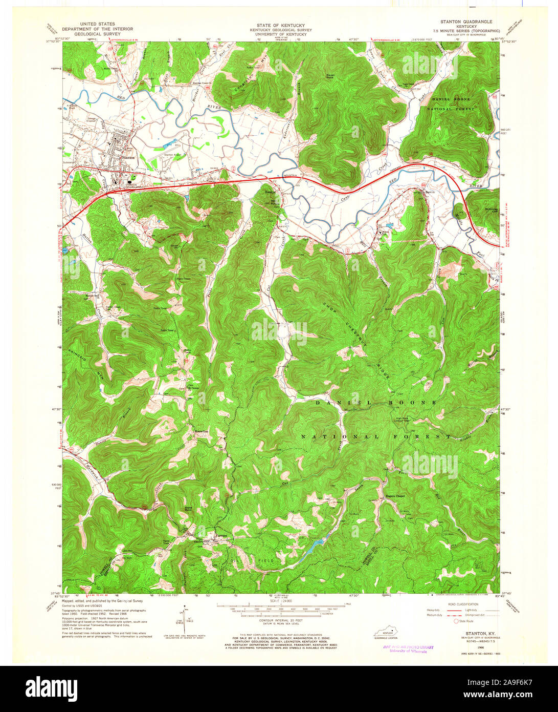 Stanton kentucky map hires stock photography and images Alamy