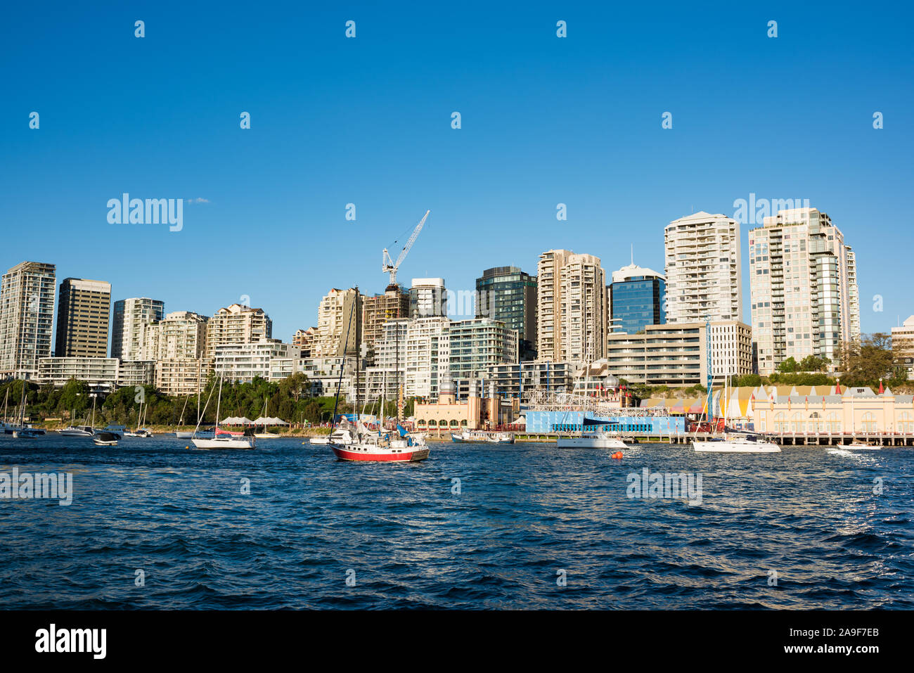 Milsons point and Lavender bay with yachts. Sydney, Australia Stock Photo