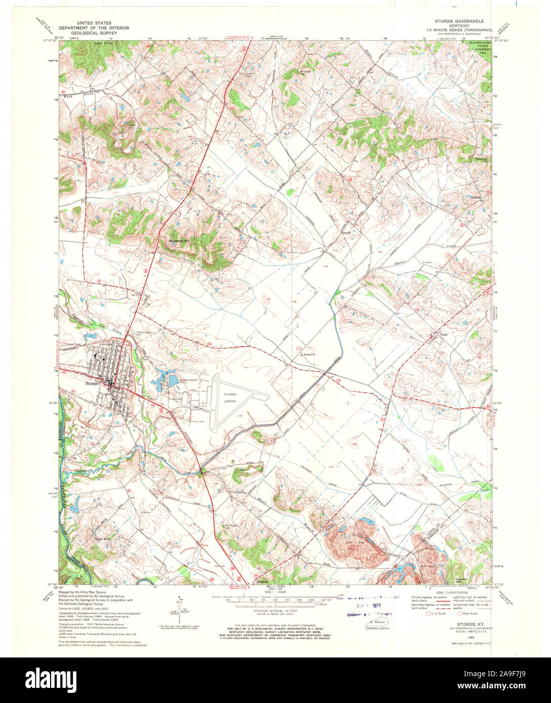 Map of sturgis kentucky hires stock photography and images Alamy