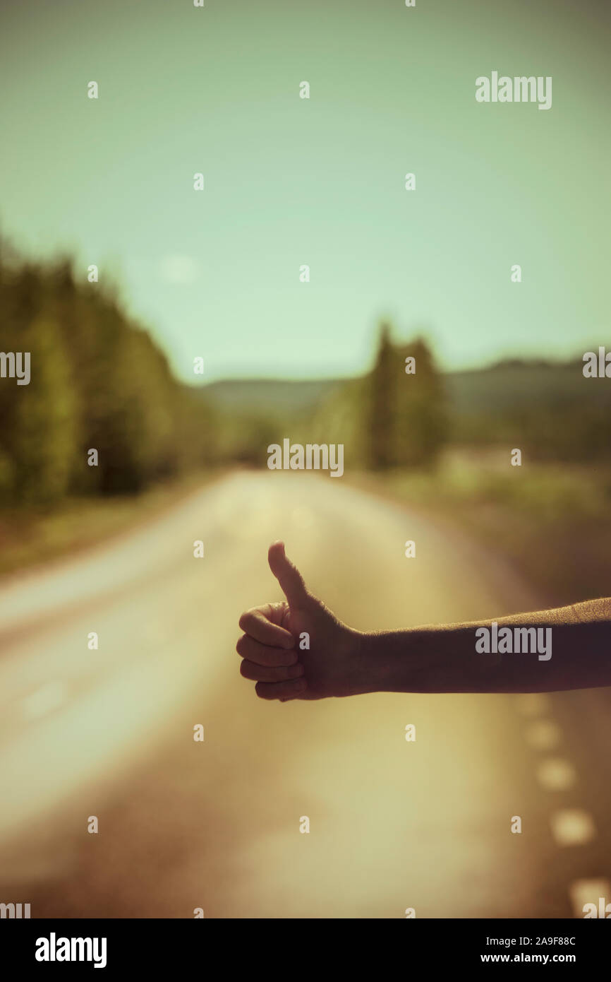 Hitchhikers thumb hires stock photography and images Alamy