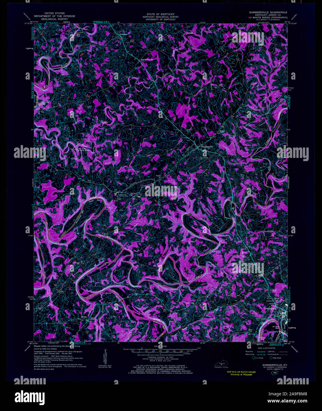 Map of summersville hires stock photography and images Alamy