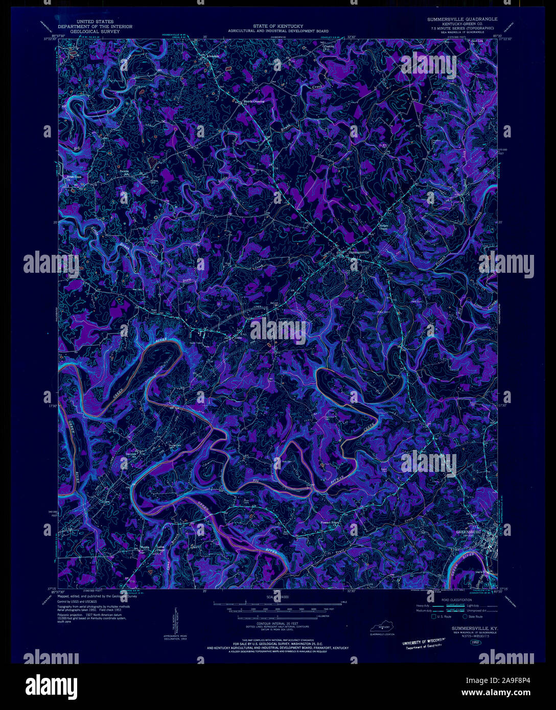 Map of summersville hi-res stock photography and images - Alamy