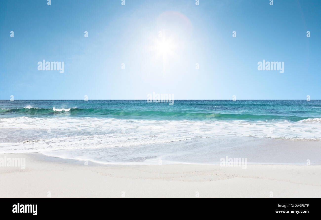 White sandy beach Stock Photo