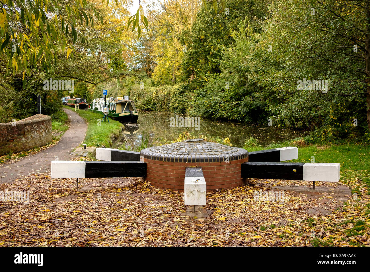 The south end of the Oxford Canal at Hythe Bridge Street Oxford Stock Photo