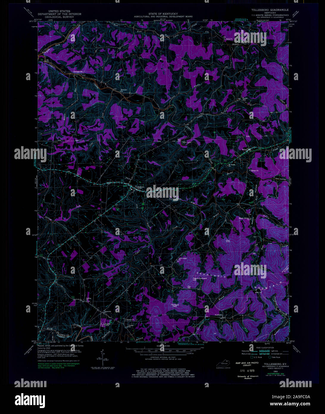 Map of tollesboro hires stock photography and images Alamy