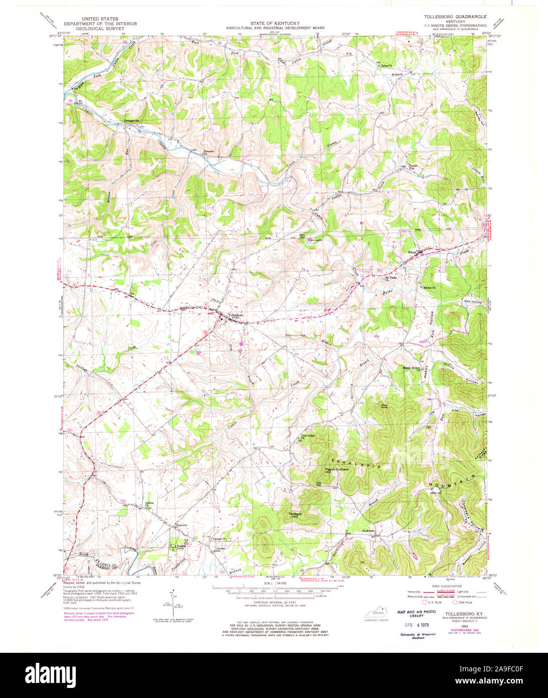 Tollesboro kentucky map hires stock photography and images Alamy