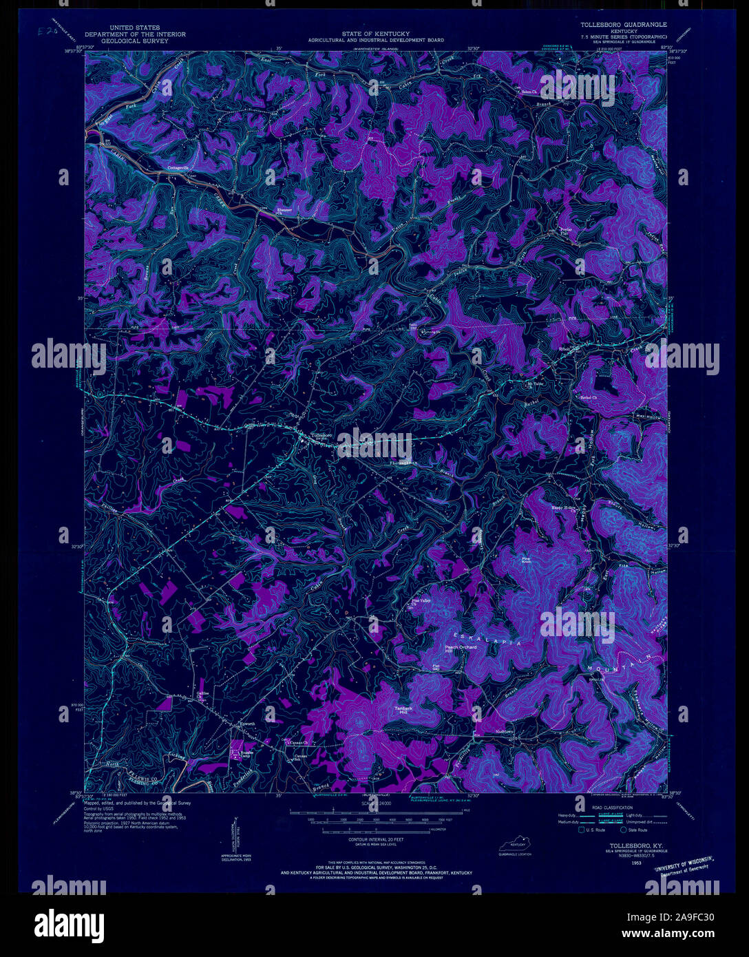 Tollesboro map hires stock photography and images Alamy