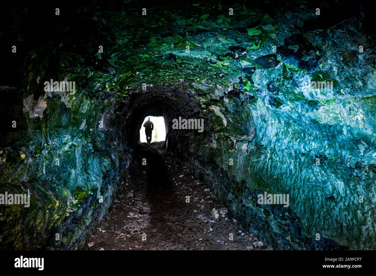 Dark tunnel Stock Photo