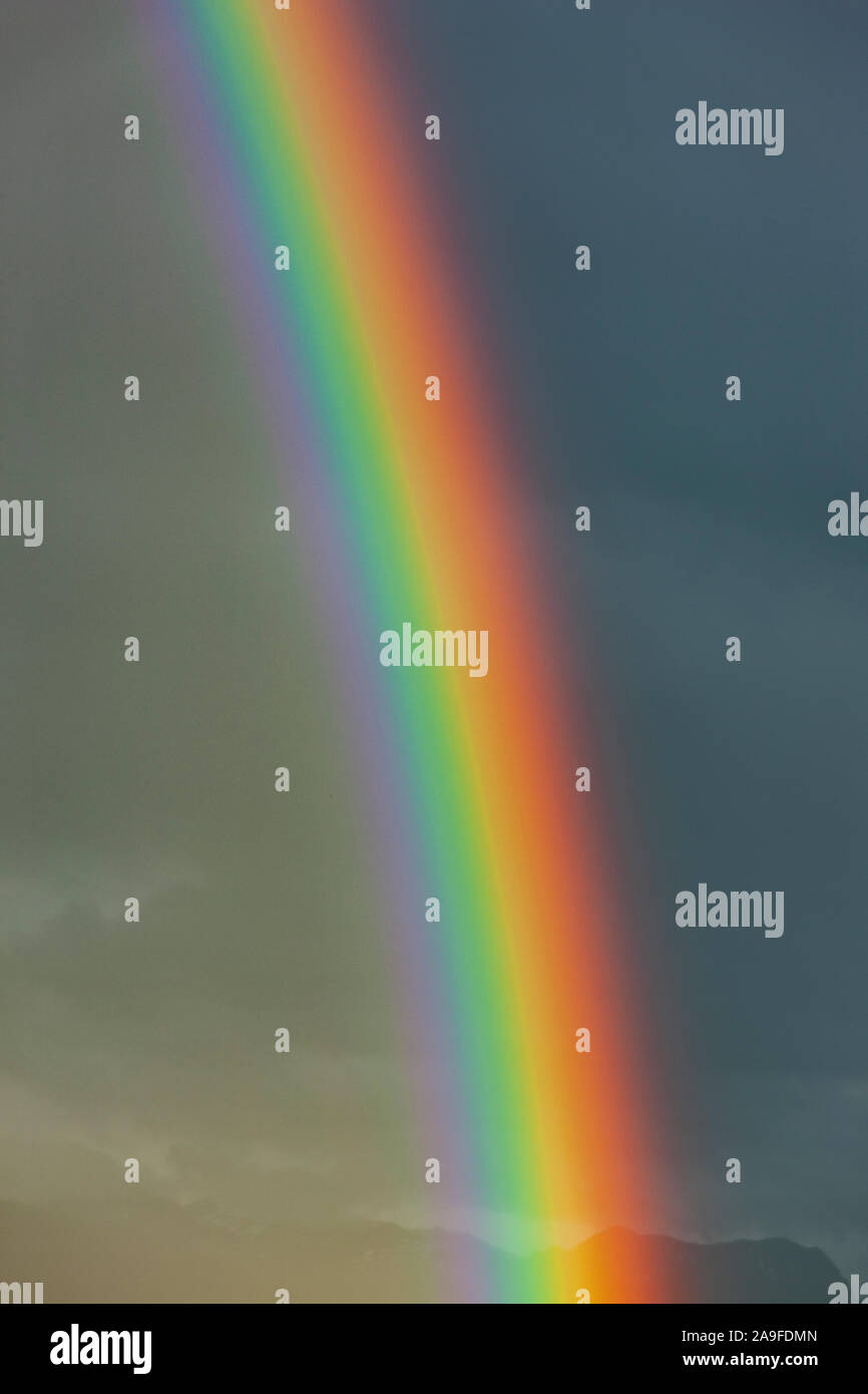 Rainbow in the sky Stock Photo