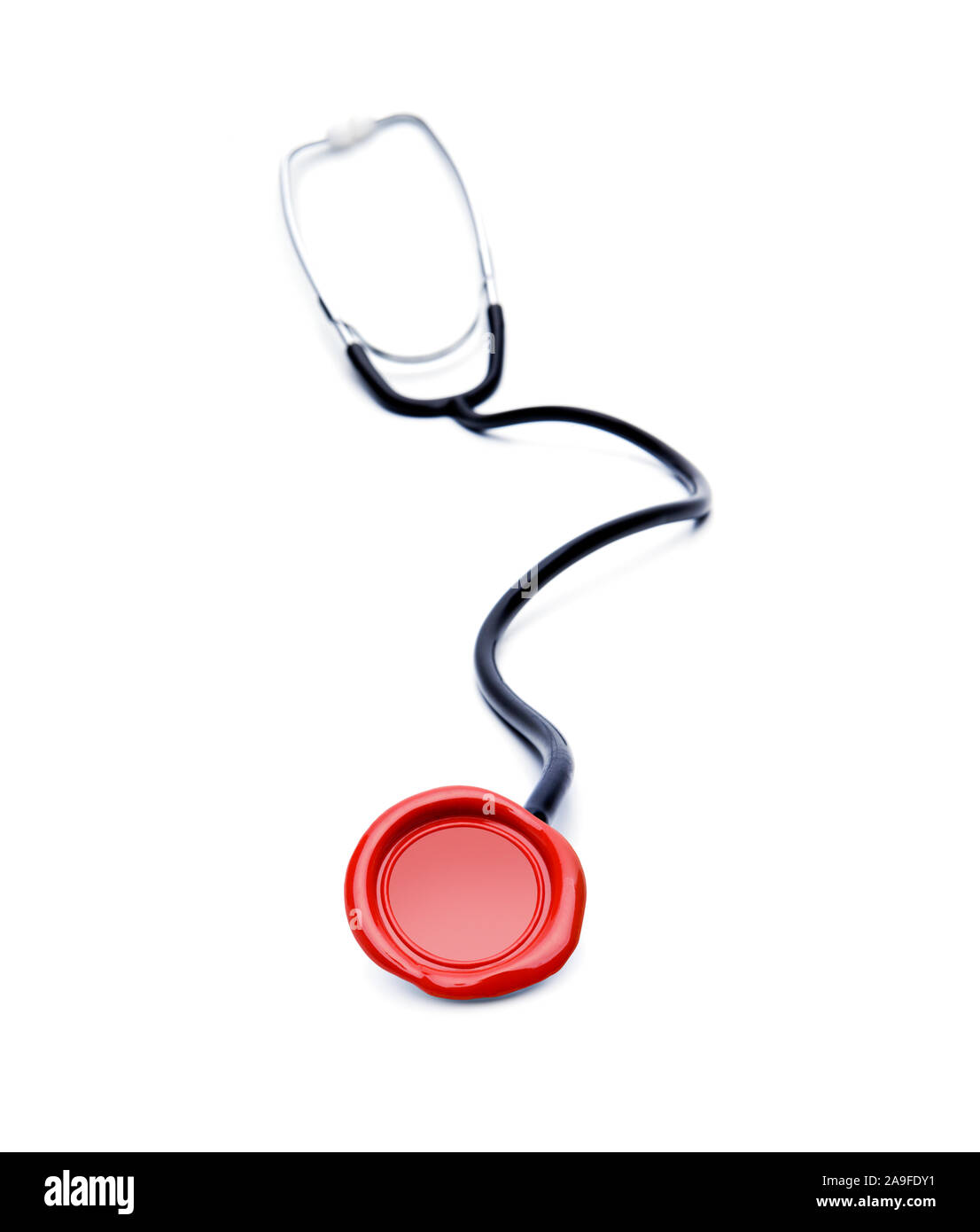 Stethoscope with seal of quality Stock Photo