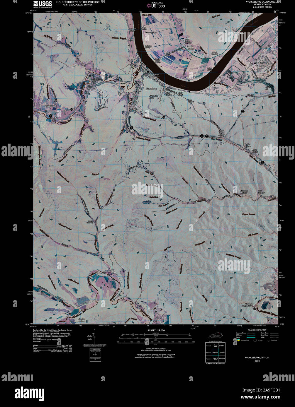 Map of vanceburg hires stock photography and images Alamy