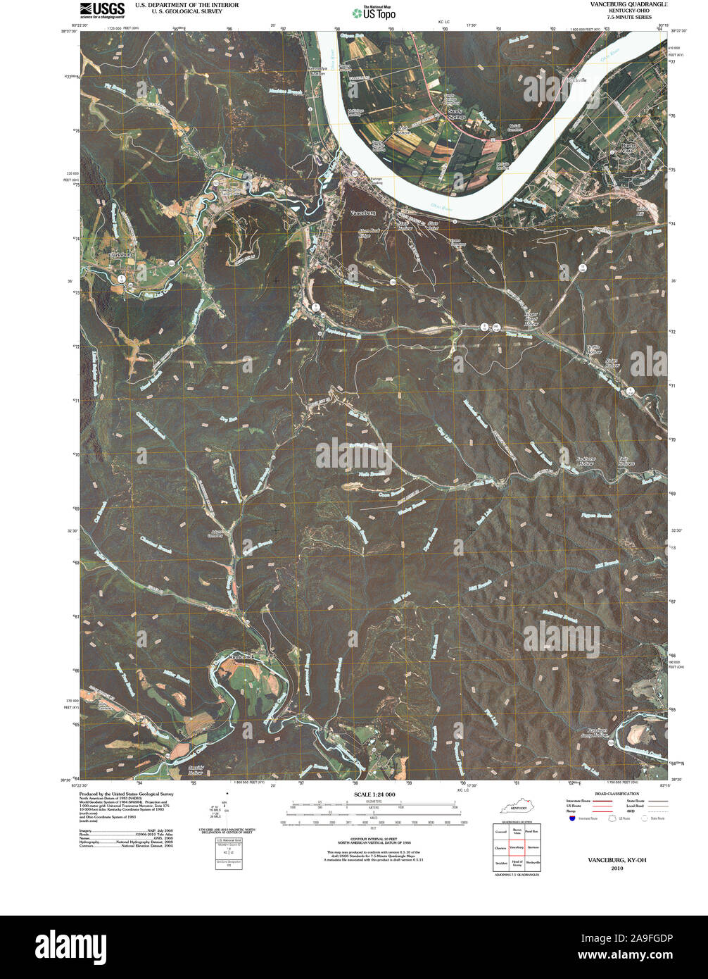 Map of vanceburg hires stock photography and images Alamy