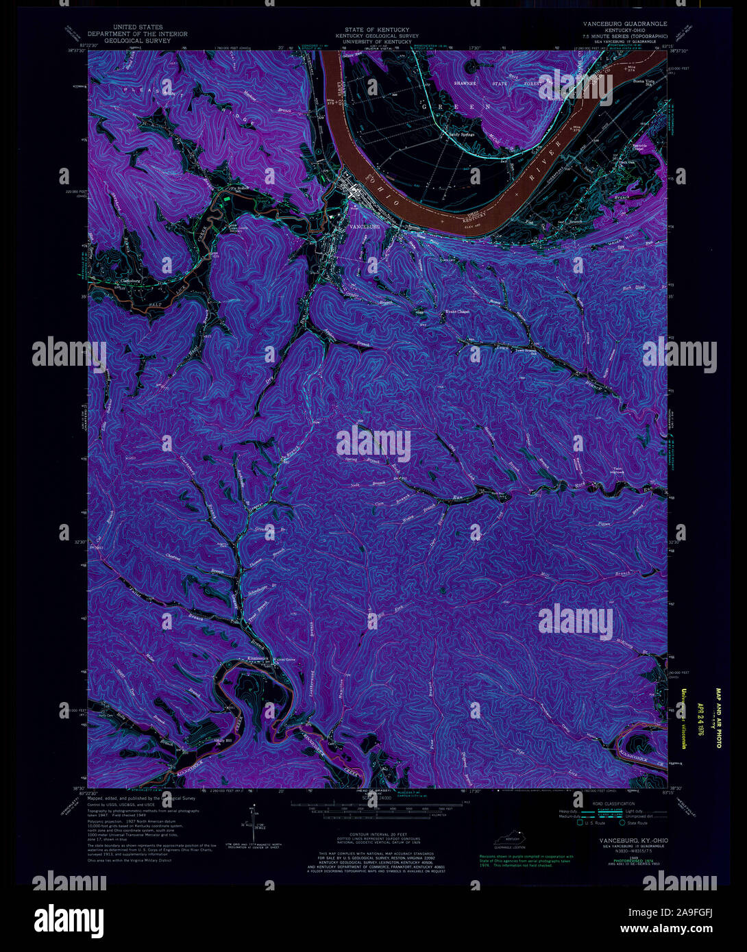 Vanceburg kentucky map hires stock photography and images Alamy