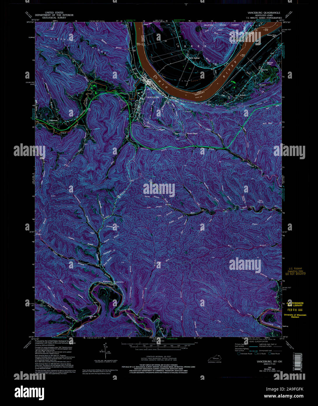Map of vanceburg hires stock photography and images Alamy