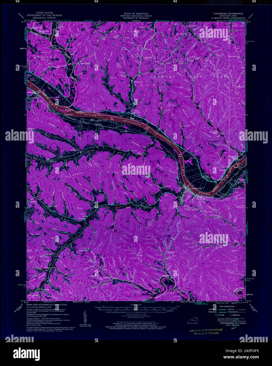 Map of vanceburg hires stock photography and images Alamy