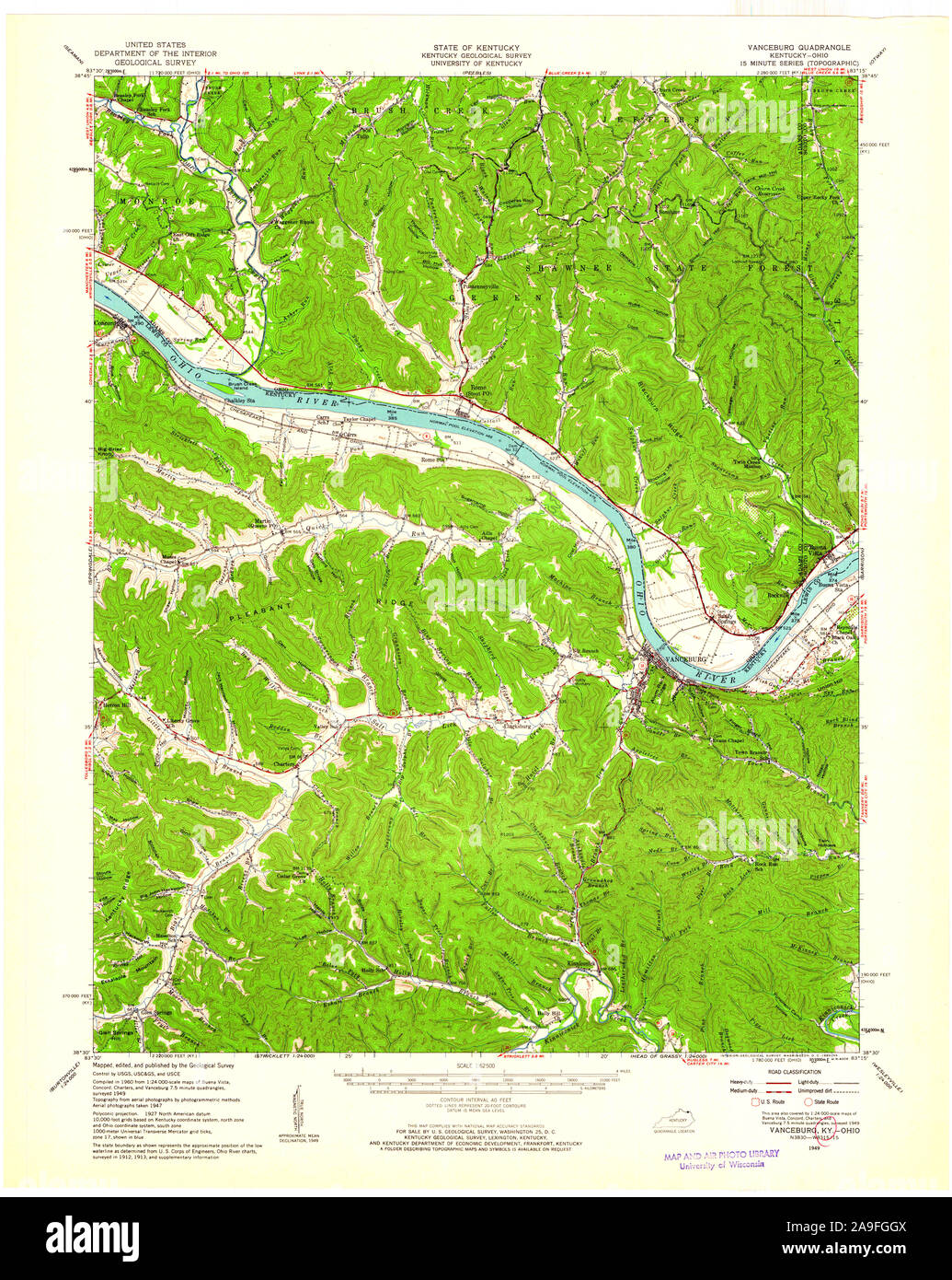 Vanceburg kentucky map hires stock photography and images Alamy