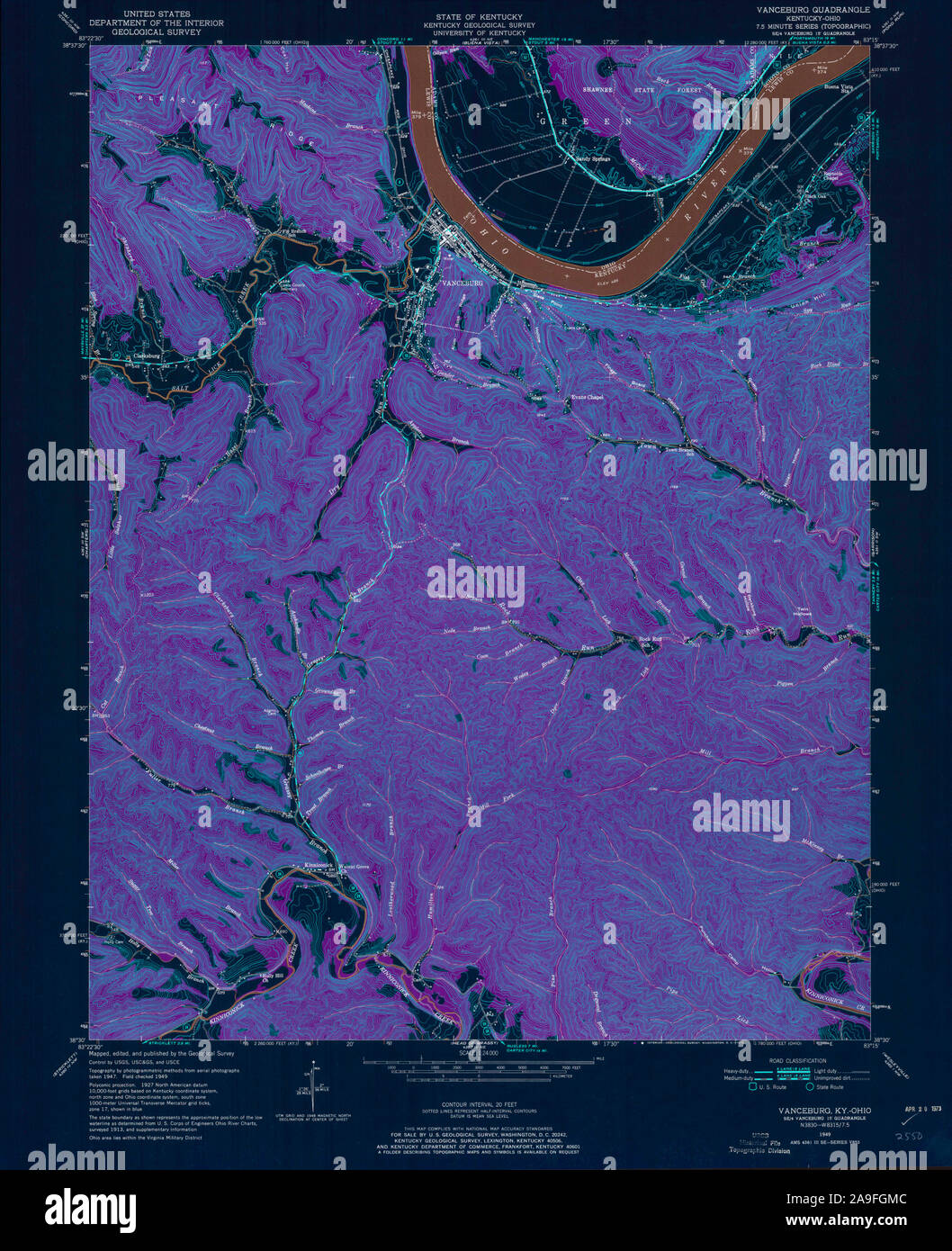 Map of vanceburg hires stock photography and images Alamy