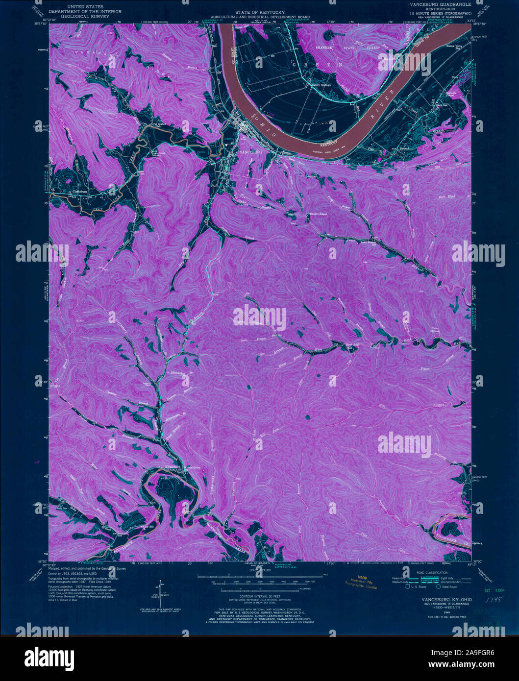 Map of vanceburg hires stock photography and images Alamy