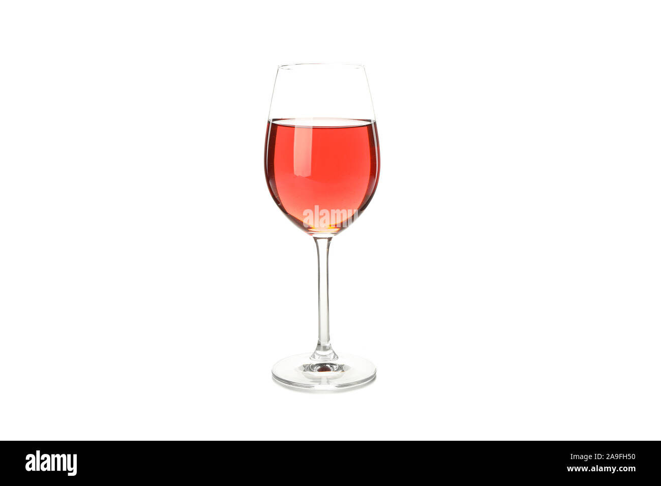 Glass with pink wine isolated on white background Stock Photo Alamy