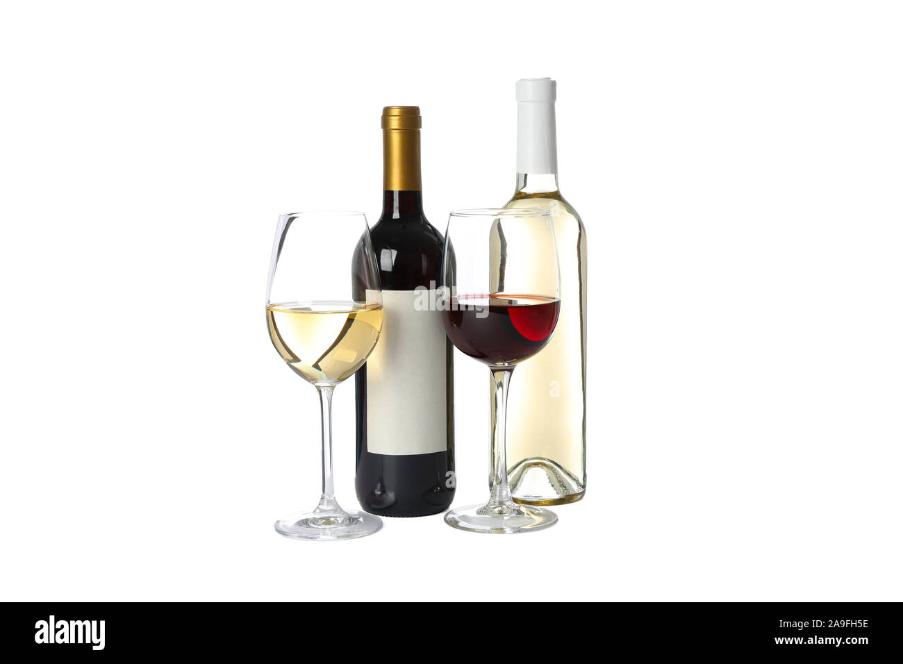 Red and white wine glasses isolated on white background Stock Vector by  ©Machacek 184136006