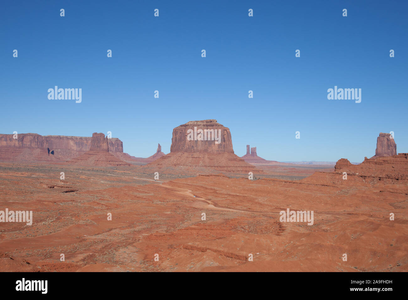 The famous rock formations of Monument Valley, Utah Stock Photo