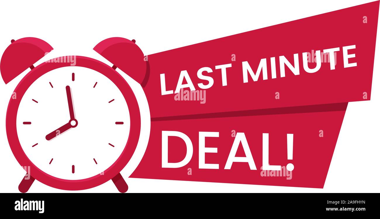 https://c8.alamy.com/comp/2A9FHYN/red-last-minute-deal-logo-symbol-promo-with-clock-and-banner-last-chance-to-buy-concept-sale-banner-poster-flat-vector-illustration-2A9FHYN.jpg