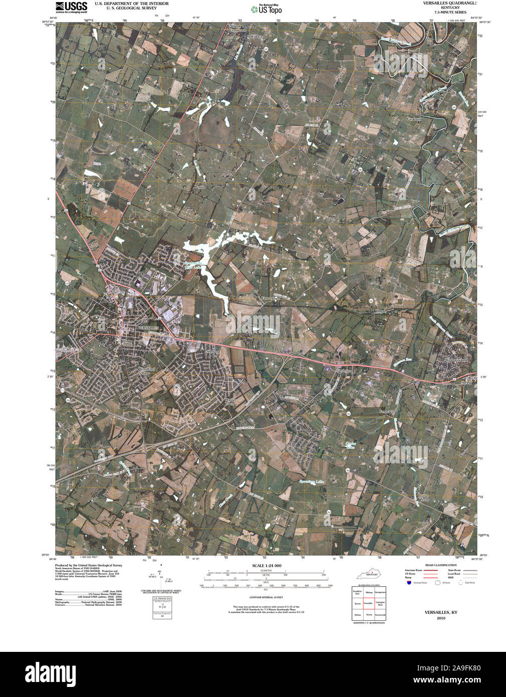 Versailles kentucky map hires stock photography and images Alamy