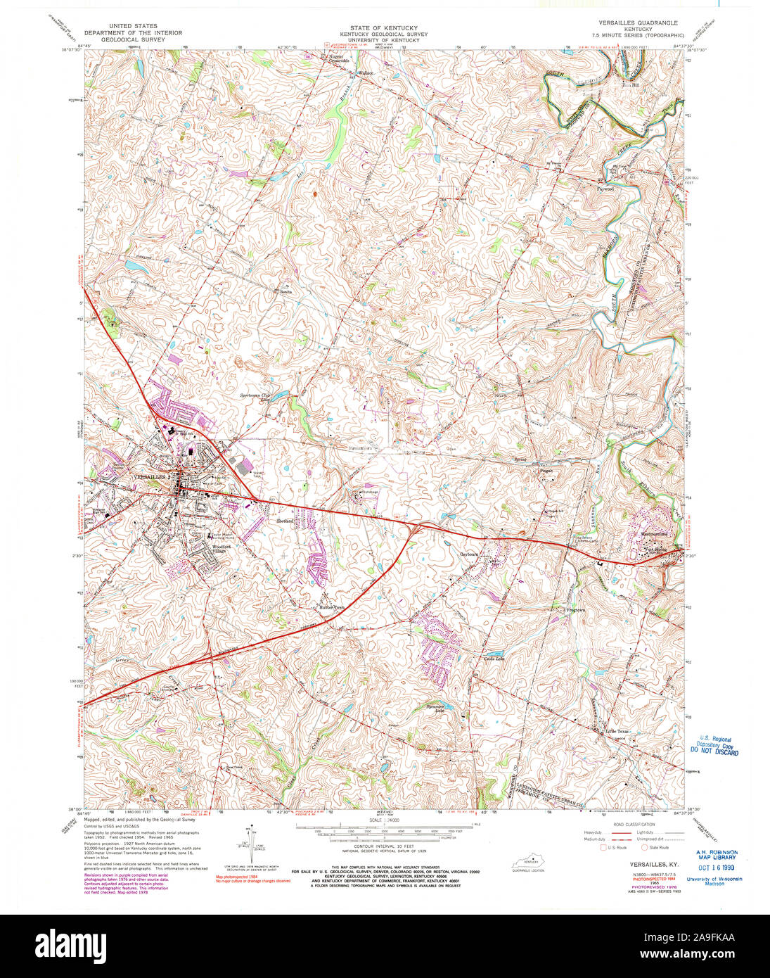 Versailles kentucky map hires stock photography and images Alamy