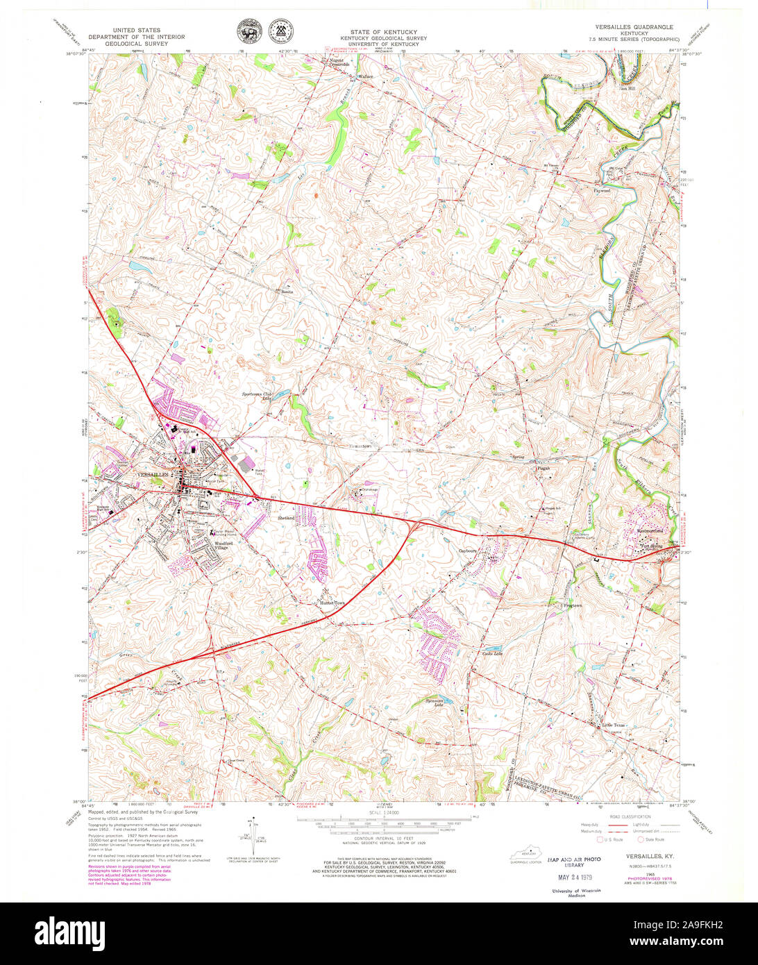 Versailles kentucky map hires stock photography and images Alamy