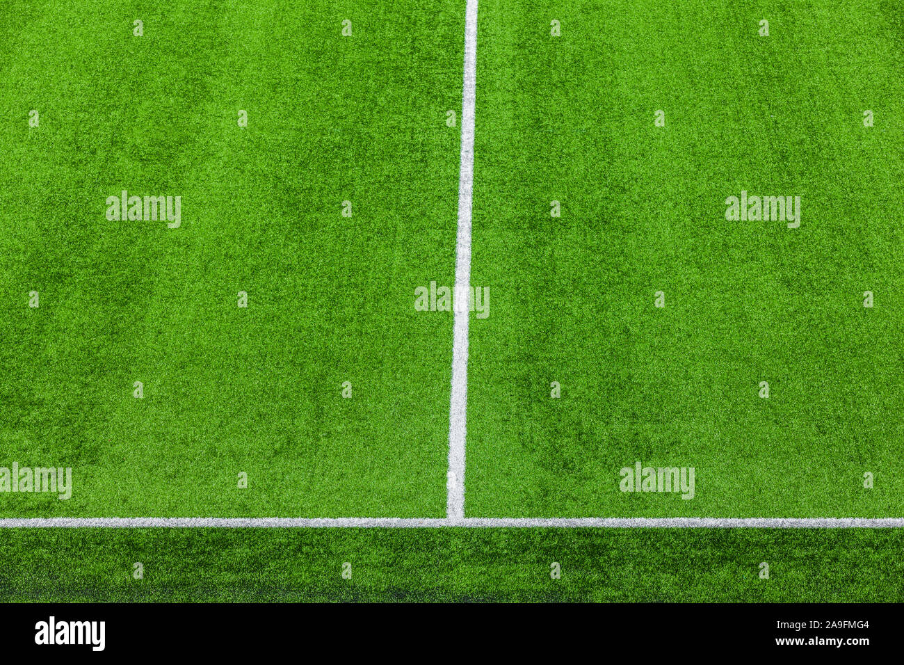 Football field made of artificial turf Stock Photo Alamy