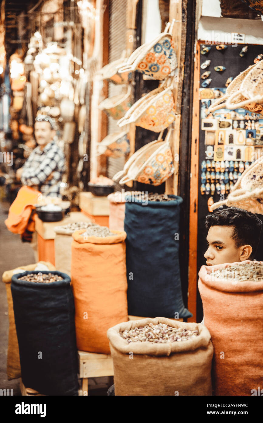 traditional espadrilles stall Stock Photo