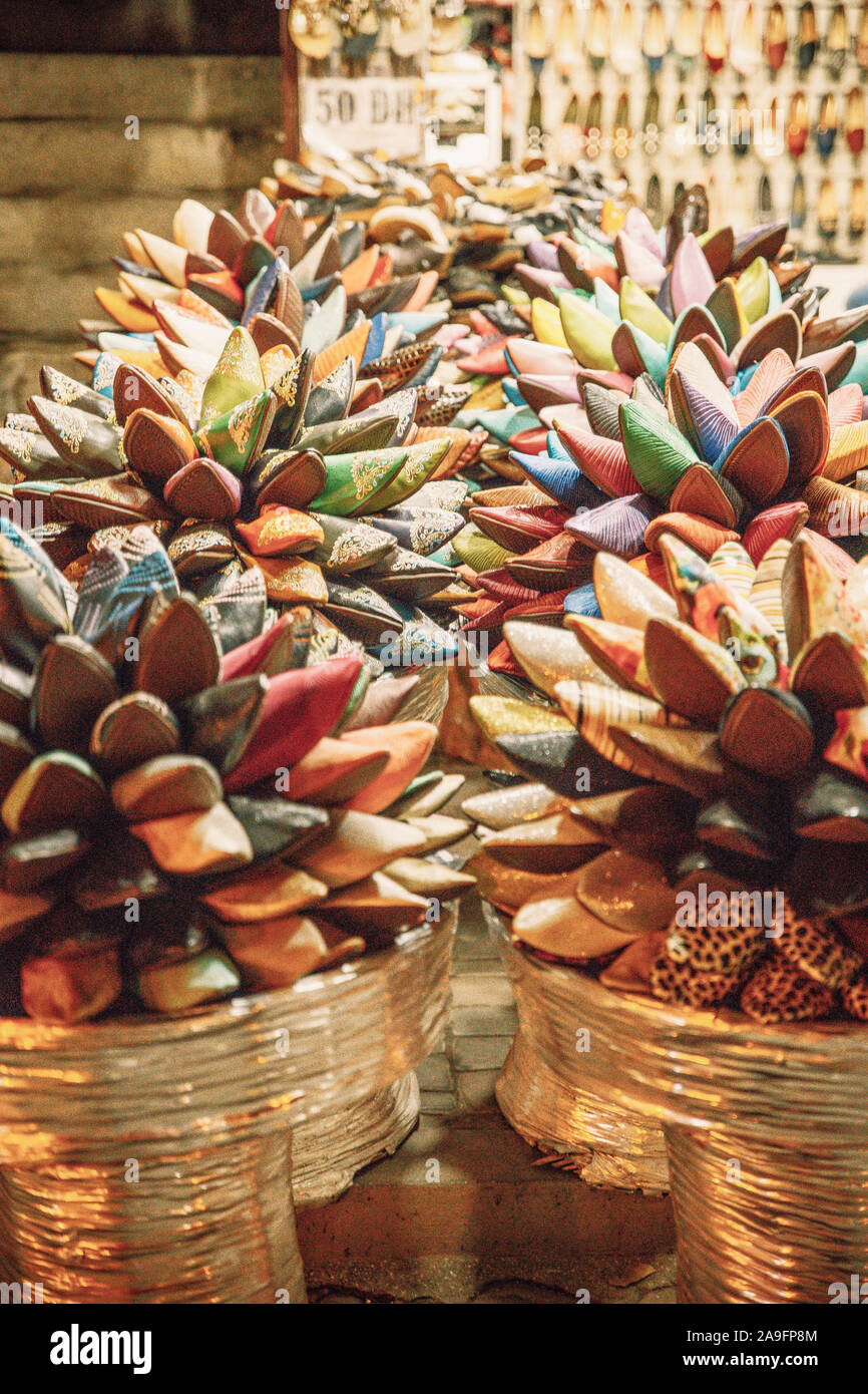 traditional espadrilles stall Stock Photo