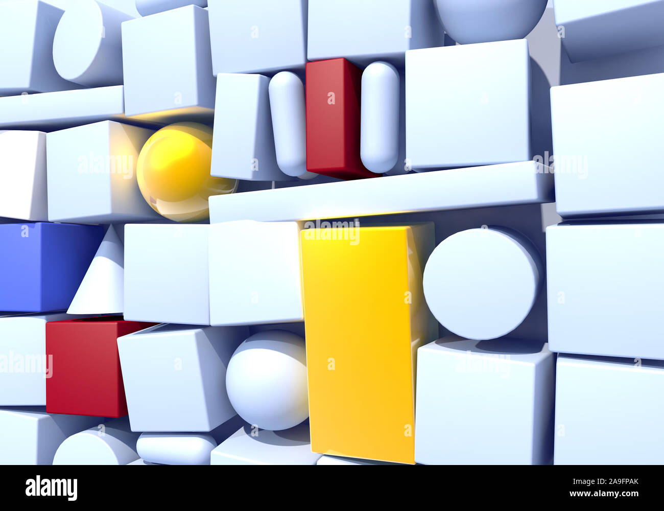 Colorful 3d geometric shapes hi-res stock photography and images - Alamy