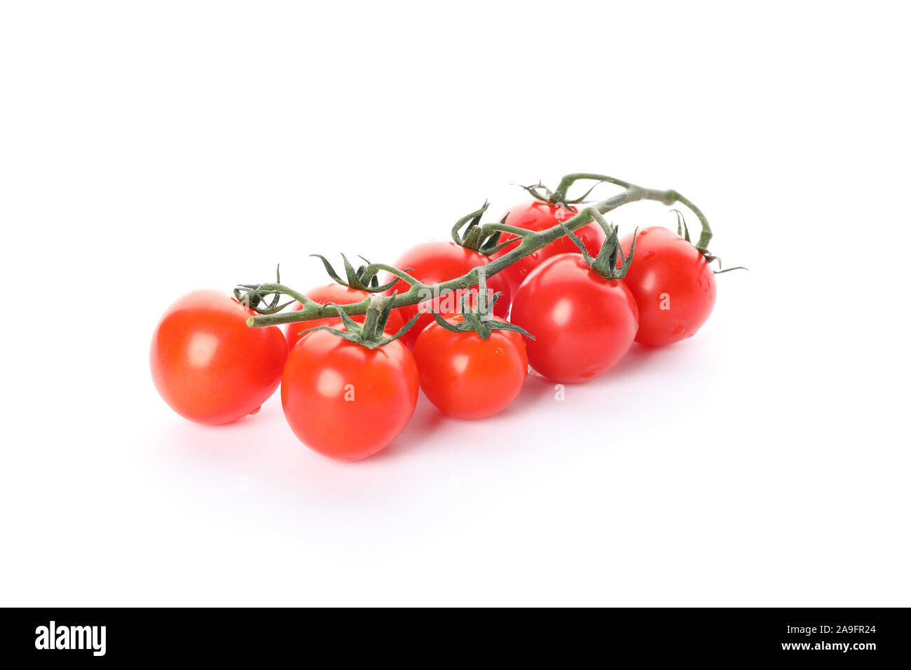 Branch of cherry tomatoes isolated on white background Stock Photo - Alamy