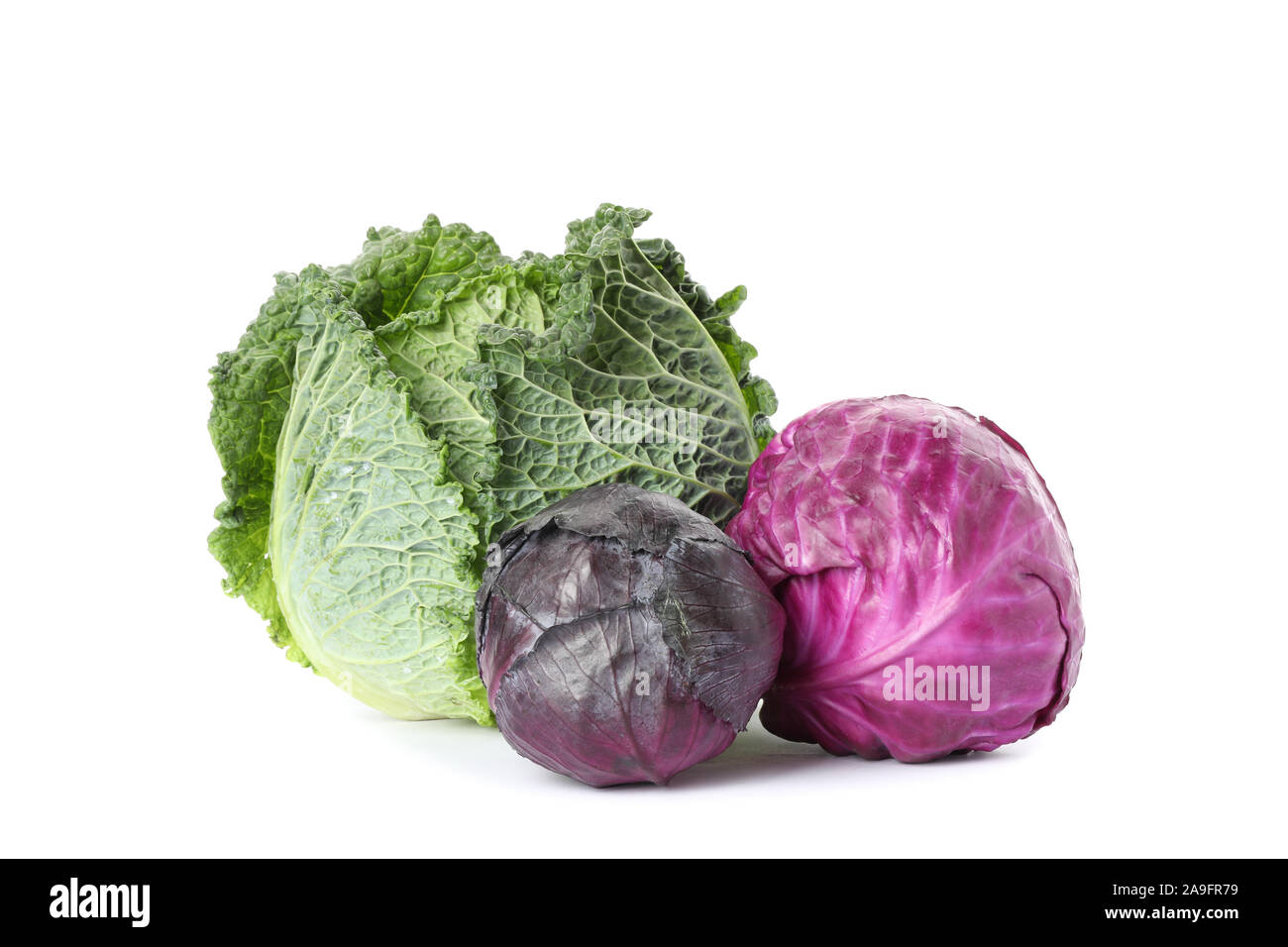 Red and green cabbage isolated on white background Stock Photo Alamy
