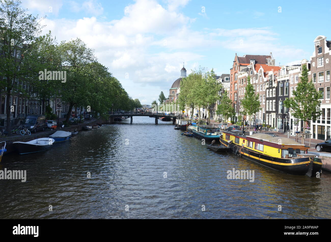 Amsterdam Canals,Netherlands Stock Photo