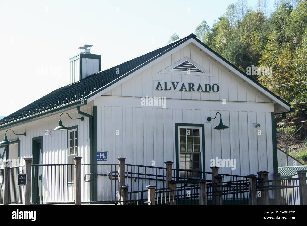 Facility in Alvarado along the Virginia Creeper Trail, USA Stock Photo