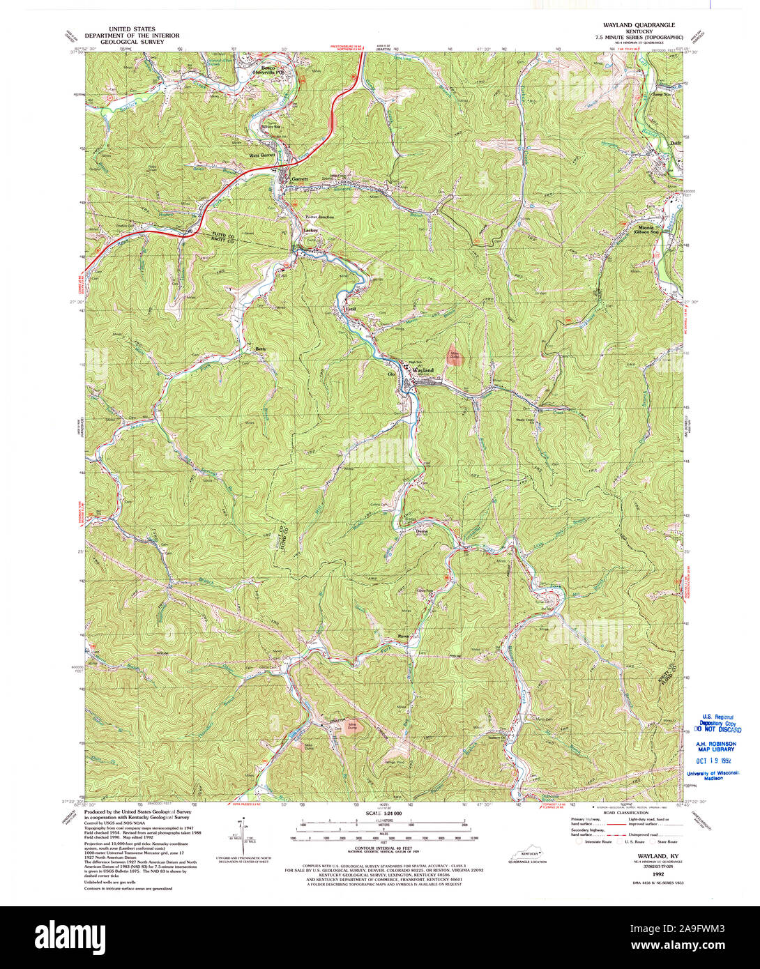 Wayland map Cut Out Stock Images & Pictures - Alamy