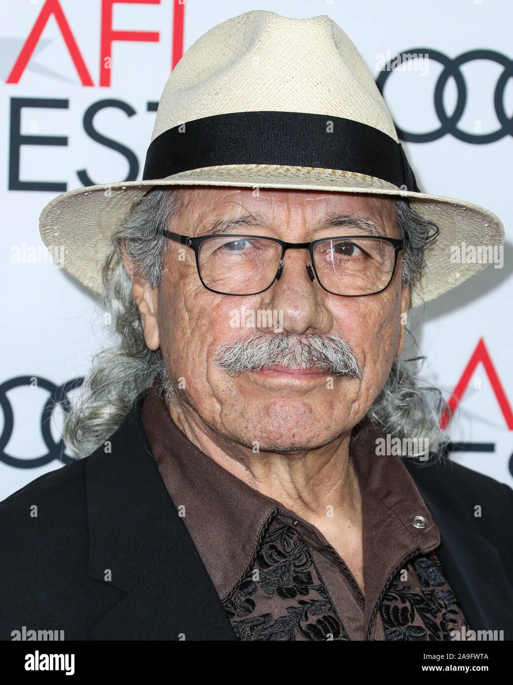 Hollywood, United States. 14th Nov, 2019. HOLLYWOOD, LOS ANGELES, CALIFORNIA, USA - NOVEMBER 14: Edward James Olmos arrives at the AFI FEST 2019 - Opening Night Gala - Premiere Of Universal Pictures' 'Queen And Slim' held at the TCL Chinese Theatre IMAX on November 14, 2019 in Hollywood, Los Angeles, California, United States. (Photo by Xavier Collin/Image Press Agency) Credit: Image Press Agency/Alamy Live News Stock Photo