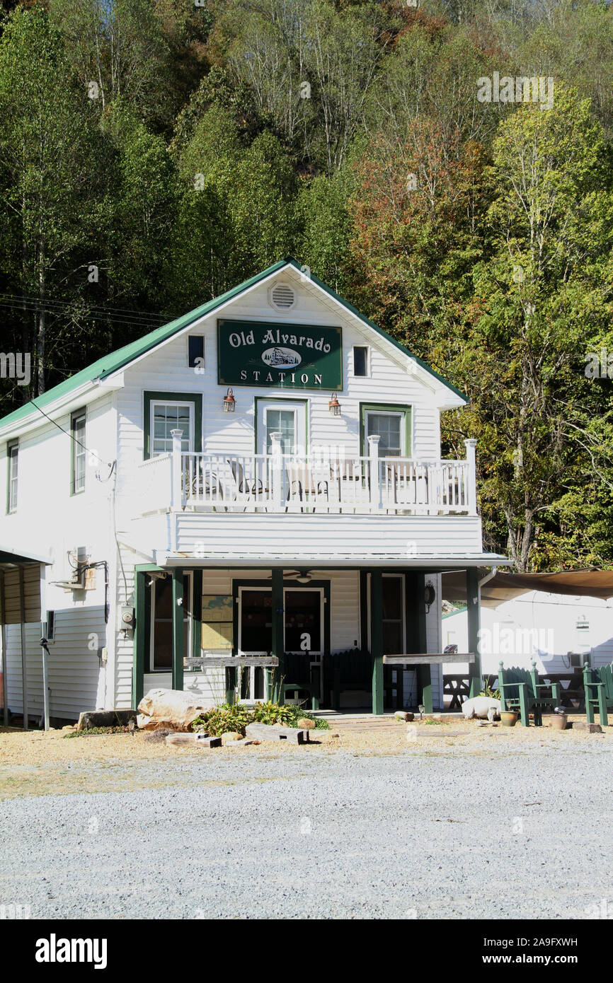 The Old Alvarado Station along the Virginia Creeper Trail in Virginia